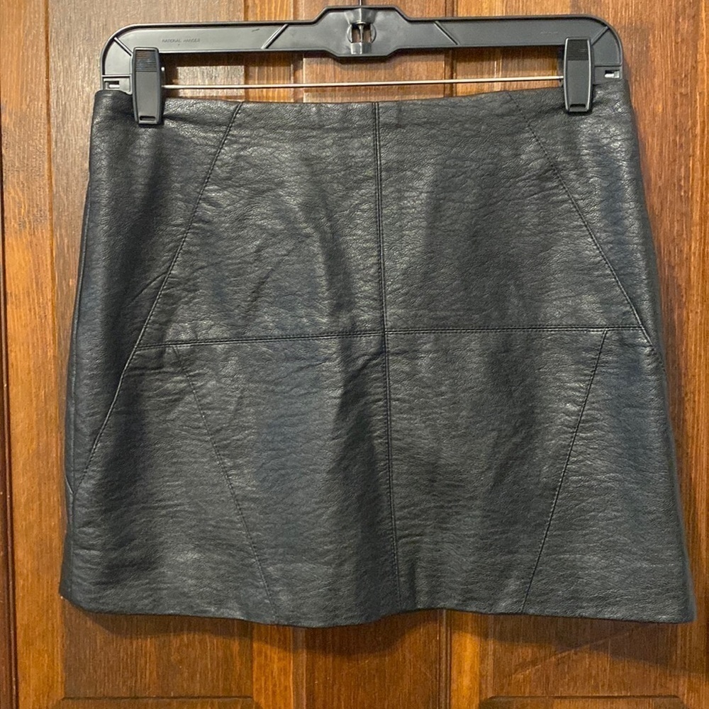 Divided Pleather Black Mini Skirt